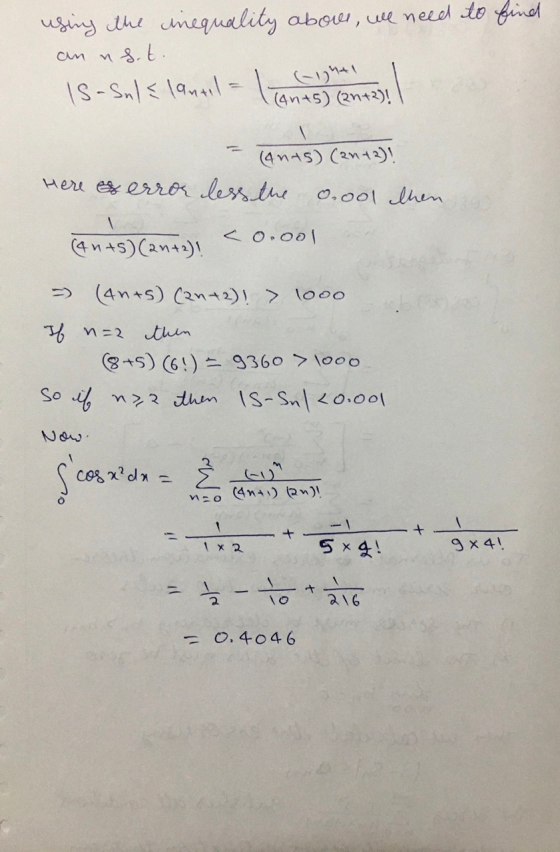 using the inequality abour, we need to find an ns.t. Is-Salslantil (night (40+5) (2n+2)! (4015) (2n+2)! Here os error less th