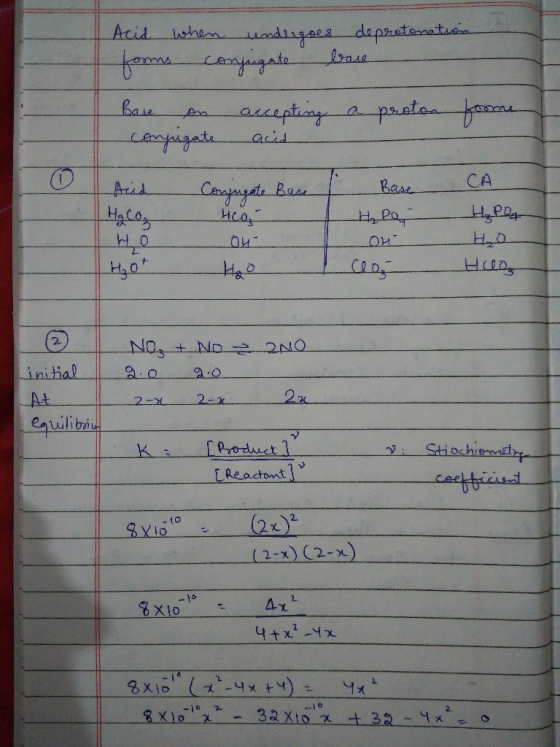 Acid when undergoes deprotonation forms conjugate base Base en accepting a proton forms congigate acid I Acid Hg Co. CA H₂P0A