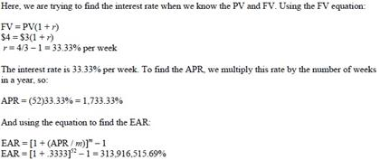 Here, we are trying to find the interest rate when we know the PV and FV Using the FV equation FV=PV(1 + r) S4 31 ) r-43-1-33