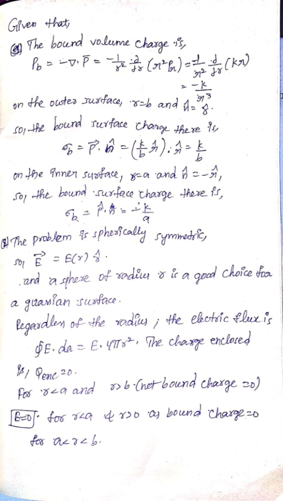 Given that bourd volume chaxge 3 どしょγ oj -the on辆e finner suvtn«, 8-a ,and 슭--m o the bound ufece thage thaxe fr, b. he icall