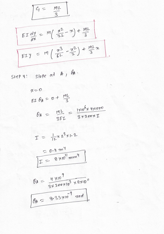 С. ZW 3 7 + Jur 3 І тур - ті. • 1 ( t -*) + т. EIY А. Step 4! Slope cet A , то EI OA = 0+ ML 3 хаіх Qaulxh ML РА ЗЕ. 3x 2 рех