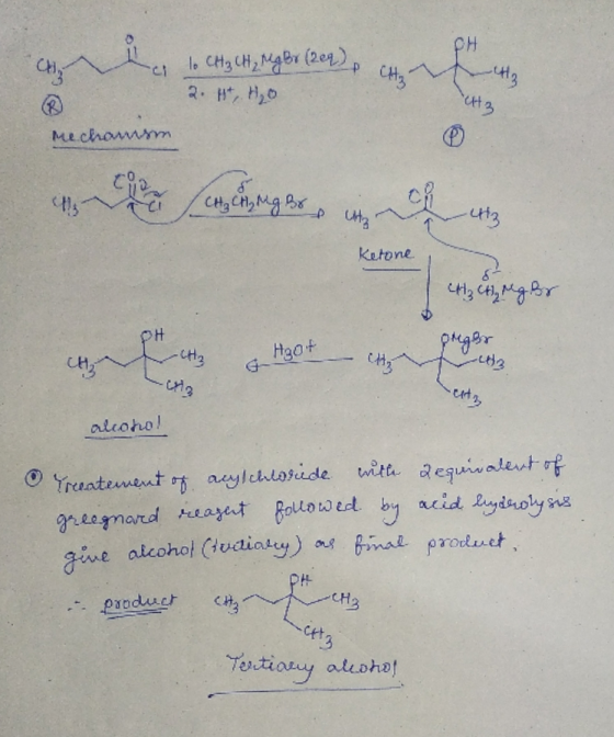 CH to CH₂ CH₂ Mg Br (209) e a 2. ft, H₂O Ct3 Mechouwm w conselhanger m ed uts Ketone Katore CH₂ CH₂ Mg Br disenyor OH CH3 pre