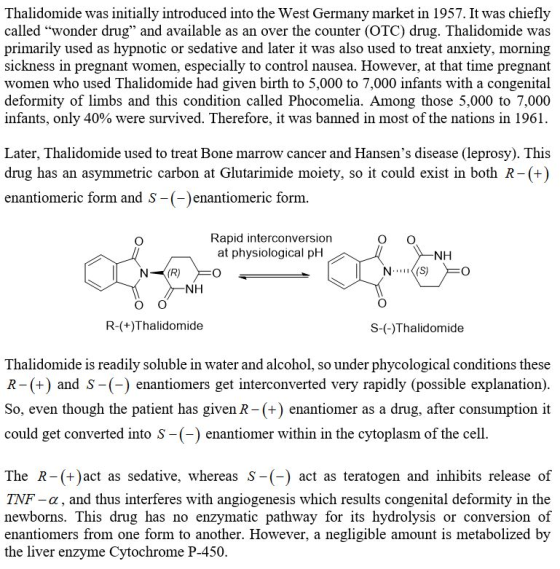 Thalidomide was initially introduced into the West Germany market in 1957. It was chiefly called wonder drug and available