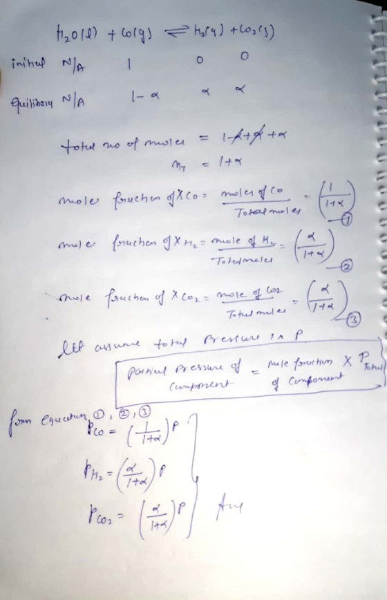 H2016) + colgs inihel NA quilitary N/A a ? Hary) + O2(g) 0 0 a a totul no of mole = 1*+& to mm = 179 mole fructen of Xco= mol