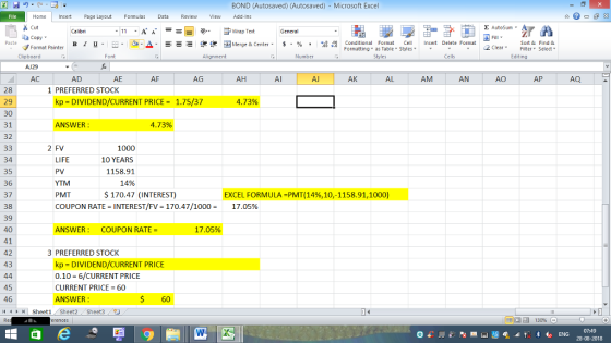 BOND (Autosaved) (Autosaved) Microsoft Excel Home nert Page Layout Formulas Data Review View dd-Ins Cut Σ AutoSum ー E ゴWrap