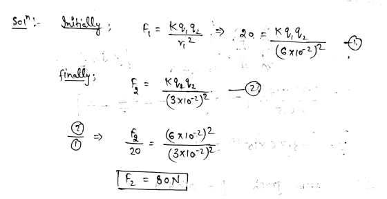 Sci! - Smitially, fy = ką z 2 re (20. E kq, 9, (6x10-22 1, finally; K% & 2 23 .. (3x10-2) ? =) cou 6x102) (3x10-2)2 20 IF -