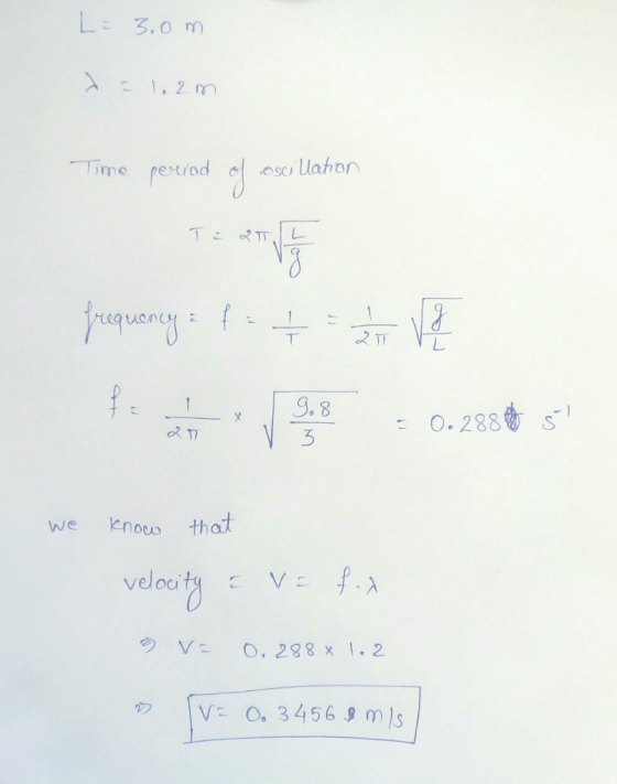 0.288ケ 5 we noco that velocity V f . λ ウ 0, 288 × 1.2 V o 3456 ms