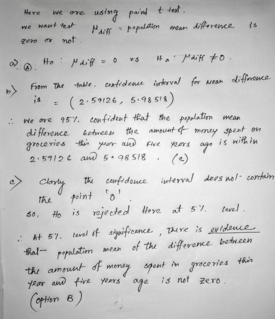 Here we are we want test zero or not. using paind t test. Mura population mean difference is a. Ho: Mdiff = o. vs Har Mdiff t