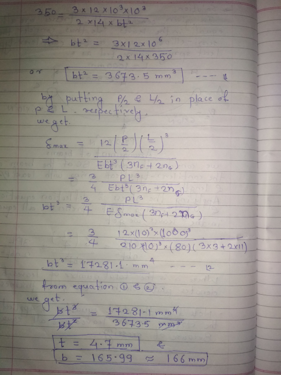 350 3x 12 x 103 103 2 x 14 x bte bt? = 3x12x106 2x14x350 or 6+2 = 3673.5 mm ) --- by putting f/2 & 4 in place of ubix p & L r