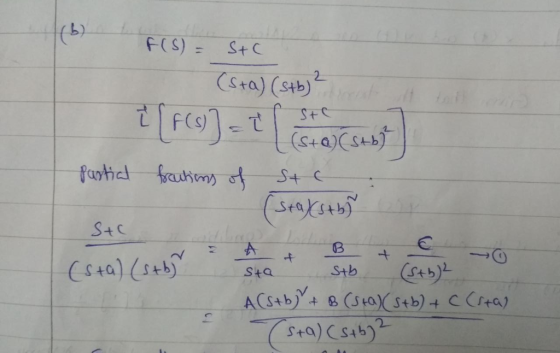 b) 2 S+a) (s+b) S+C (B sta s+b) sta