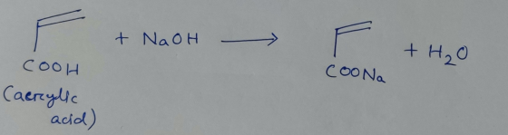 + NaOH +H₂O CooNa Соон Cacrylic acid)