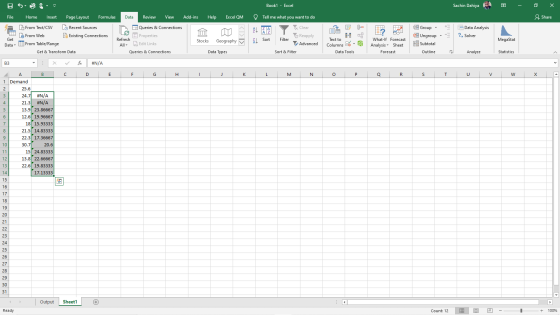 s 5 Book1 - Excel Sachin Dahiya & Share + File Home Insert Page Layout Formulas Data Review View Add-ins Help Excel QM From T