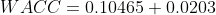 WACC0.10465 0.0203