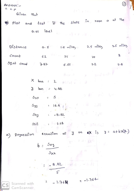 the sloPein hoon Plot andest o.o level Disbancoe t.5 mi Count 6 2 S2 nt count 7.8? 3.2 6.65 2.8 ba) : 4.88 5 :6. 6 נט :8.82 5