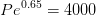 Pe^{0.65}=4000