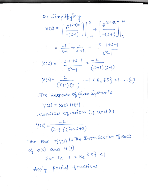 -t s) The Respode o givenytemf Consides equations G) and k-) 一2. ia The Tnter ScctionRocs Apply paun aracn