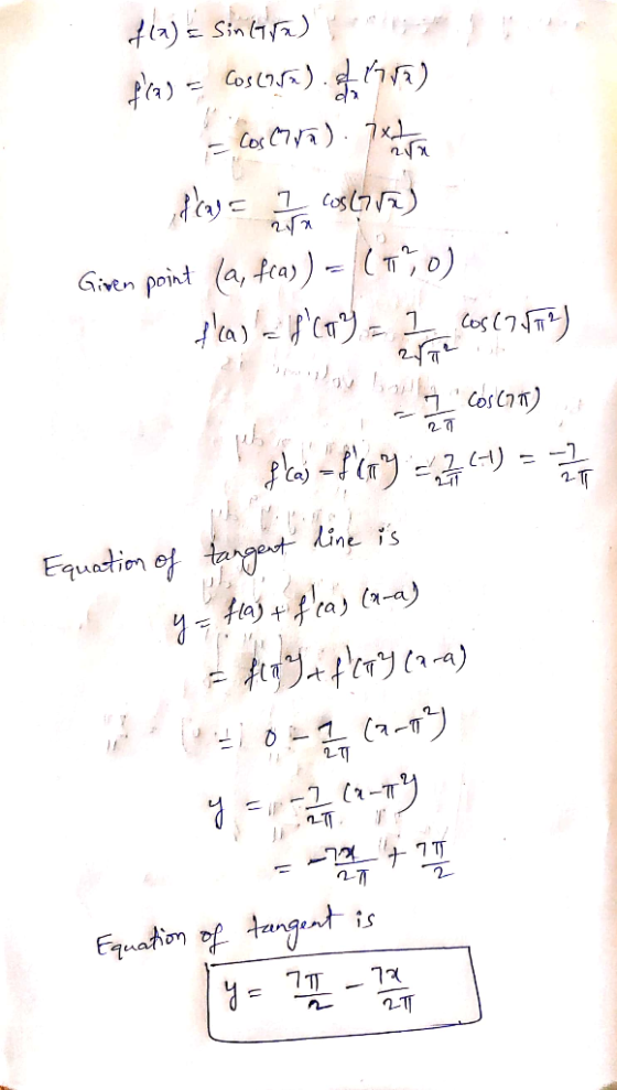 flaj & Sin(82) *** fa) Coscosa). ) = cos crra). 7x4 2x d)= I share) Given point (a, fras) = (0,0) flas = f(t) = I cos (1972)