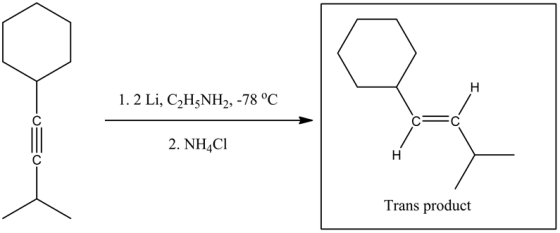 | 1. 2 Li, C,H,NH, -78 °C
-
2. NHCl
0-
Trans product