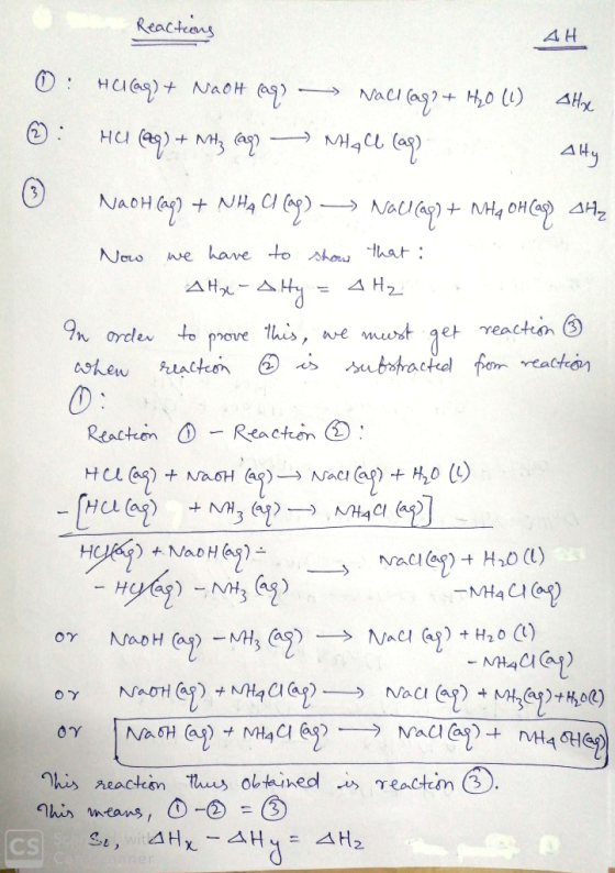 Reactions AH AH 0 : Hulaq) + NaOH (aq) — Naci (ag? + H2O(l) AHx @ : HU (29) + Nity agp – Mhad lagu Aly | 0 NAOH (ac) + NH4 C