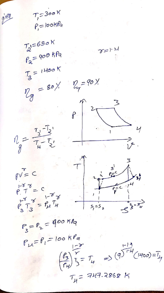 энер тәЗоок P= lookPa ТА=69ок = op kra Та): 24 T = Hoo K 30. - с P, = доо ке ru= 0, = loo KPG 17 а) - -> (9) чењә) =т, та ан