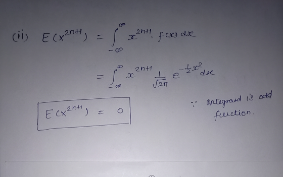 (i) E (xant y = fm sent for de ant ant ant E Cx2ht & o Integrand is odd function.