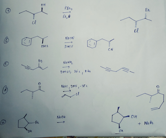 PBr3 t, в NacN OMS DMF Nanų DMSo, 20c, 8hr NaM , DMF, -18°C А) а ОИ аби + Alta Br ПИ ой