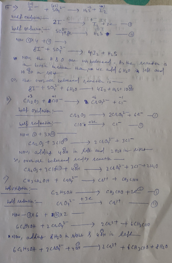 59 hall oxidatio I + S04 L2 I 4 IS I+20 H25+ 21 hall nelwetinSoftge 2 -) Nou Ox4 t ( Now, the i basie nediun tho 10 O ih Mia