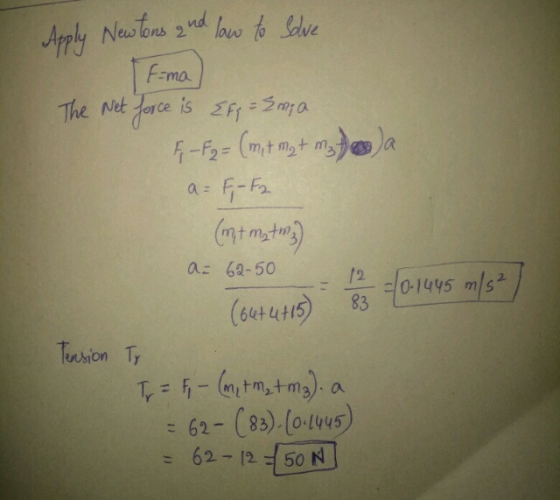 ew lons 2 F ma The Net Iorce is Eff泛mia (nt matmy a: 62-50 こ/2 83-10.1445 mls2 64+4+15) Tusion Ty 62-C83).(o.1445 62-12 50 こ