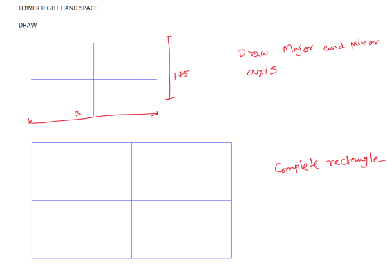 LOWER RIGHT HAND SPACE DRAW Major cund Mínor D Taw anis Complete ectang le