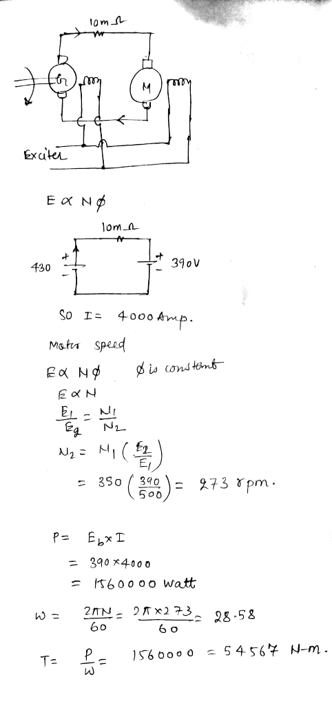 Exaki oma 390V 430 0O o Mata speed 350 (50%)= 오73rpm = 390x4000 60 o o o watt