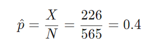 X 226 Ô = Ñ = 565 = 0.4