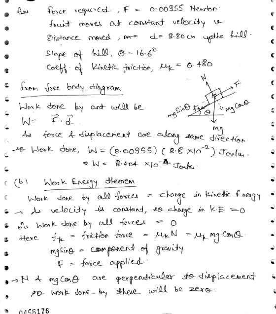 meve atcnutandt velocity it Ditance meved hi- F Rame recHoh 1Wosk done Charge in kinetic Hexe yav naC6176