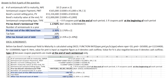 Answer to first 4 parts of the question: a) # of semiannuals left to maturity, NPE Semiannual coupon Payment, PMT Bonds curr