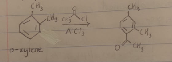 CH₃ CH₃ -CH₃ .cl CH₃ Arcl3 -CH₃ CH₃ -o-xylene