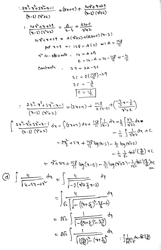 , 29 n+3n=a-! = (27+5) + lusttx +29 C-3) (42) -3) (n+2) 14+ +22 (a-3) (72) a-3 lu n*t x +29 = AC2)+(B1+c) (x-3) put a =5 =) I