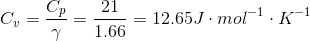 = 12.65.J. mol-1. K-1
