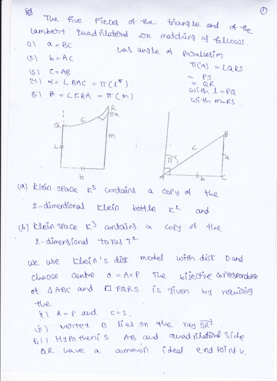 Ac PS CR 米. 巨) R-LCBAt.TT. C m ) (a) klein seace k3 Contain a copy 여 tae 2-dimerctional blein botle and 2 dimen ional tonu T