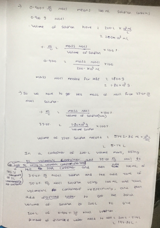 0-9001 m nach means 100 me solution contains 0-900 9 wall. of solution < volume here 2 2001 x 103 mL 2 2004 103 mL to m a mas