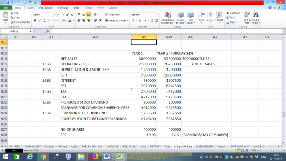 ACCOUNTS latest - Microsoft Excel (Product Activation Failed) View Add-Ins File Home Insert Page Layout Formulas Data Review