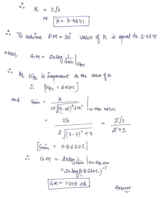 00 K = 288 o ke 3146411 To achiene P.M = 300 value of k is equal to 3.4641 Now, G.M = doleg coin law As, Wee is independent