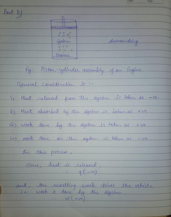 Date Page Part DJ DO 0 System surrounding Engine fig: Piston-cylinder assembly of a Engine General consideration is in i Heat