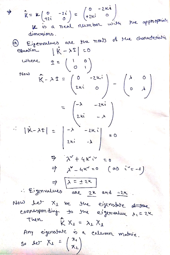 -2i (+zki 0 10 -2k6 | KEK (tai 0 - (+261 0 1. K is a real number with the appropriate dimensions. .@ Eigenvalues are the roos