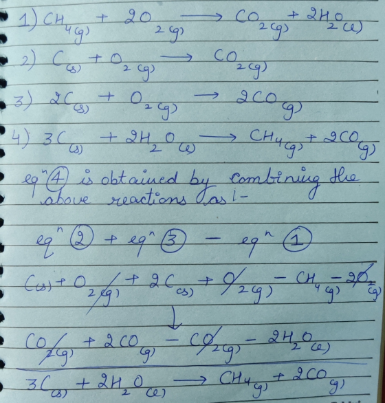 • 1) CH G + 20 2 0 g + 2How و داریم تا و ماف 14 3 + 2How Chung + 2009) 1994 is obtained by combining the • above reactions as