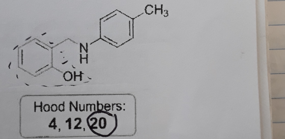 CH3 ОН , Hood Numbers: 4,12, 20)