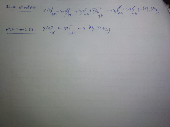 Ionic Equation 12 Ag +2 NO 2 Ag+ + 2NO% ta tr +24 hou 24 +20 + Hy, Soya las cah k tang polah 14 Net Ionic EO : 2Agt & 298) so