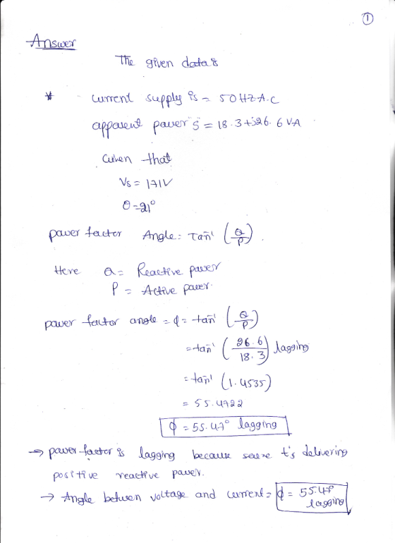 the guen datas ument supply 0-A. Cuven that Angle : Tan aggi 18. 3 lai lagging ecaux sesdarir