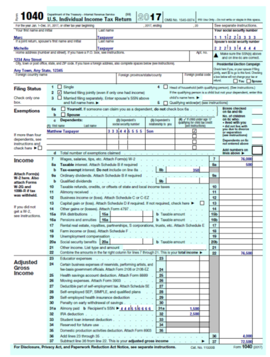 1040 U.S. Individual Income Tax Retum 2017 C. 4 1 14H LUA Seewaterstructions வாயார்யார் ارواح عاريا Sport 2 2 alaala น Lintr