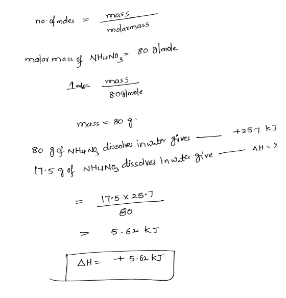 dfndes Moles = molarmass molay mass 3 1as5 80g mole NHung dissolves ;r ^to gives ↑7-5 NHUNG dissolve inof, give 17.5 X 25-j =
