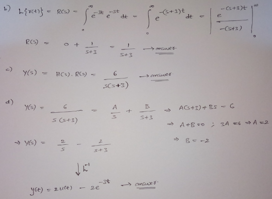 b) eedt dte SCs+3) s (s+3) 3t