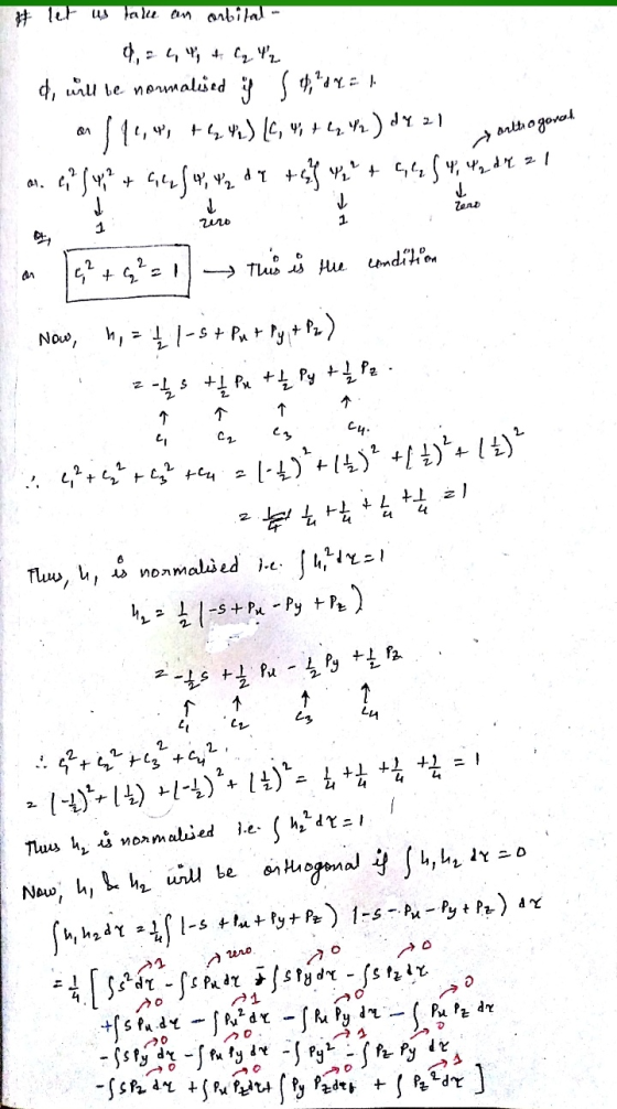 & let us take an orbital - 0,= 4, 4; 4 (z 42 d, will be normalised ja seda, a 11.4, +4% 2) (6, 4, + 2 % 2 ) de 21 orthogored
